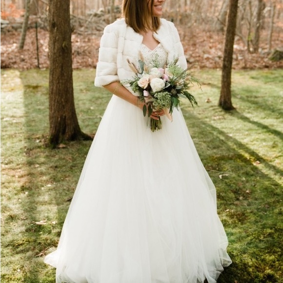 WTOO BY WATTERS Jura Wedding Dress Bridal Gown Size 2 (2P Petite) White Beaded - Picture 5 of 11